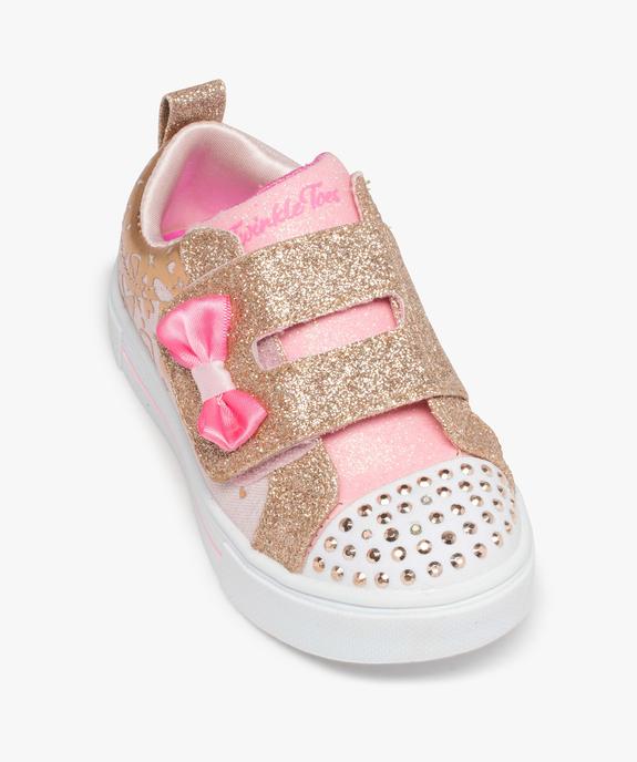 Baskets fille pailletées à scratch avec clous lumineux – Skechers Twinkle vue5 - SKECHERS - GEMO