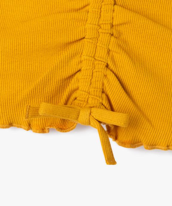 Débardeur en maille côtelée avec fronces fille vue2 - GEMO 4G FILLE - GEMO