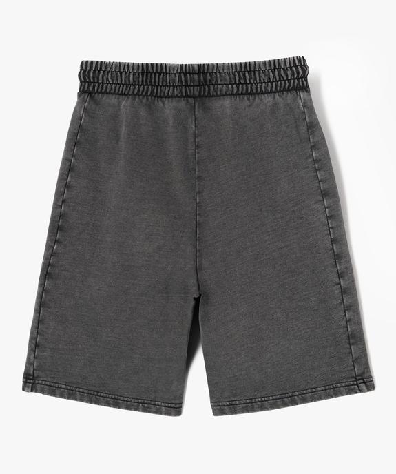 Bermuda en malle coupe ample avec ceinture ajustable garçon vue4 - GEMO (JUNIOR) - GEMO