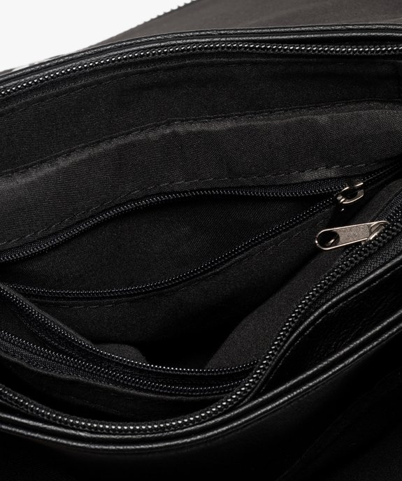 Sac besace avec rabat à motifs fleuris porté croisé femme vue3 - GEMO (ACCESS) - GEMO