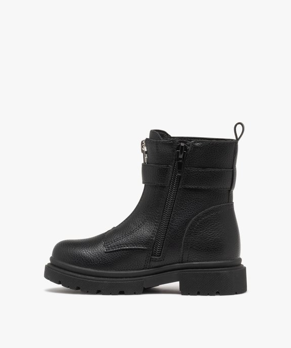 Boots motardes grainées à semelle crantée fille vue4 - LOVELY WINGS GEMO FOR GOOD - GEMO
