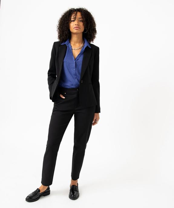 Veste de tailleur unie fermeture un bouton femme vue6 - GEMO(FEMME PAP) - GEMO