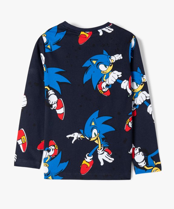 Tee-shirt manches longues imprimé garçon - Sonic vue3 - SONIC - GEMO