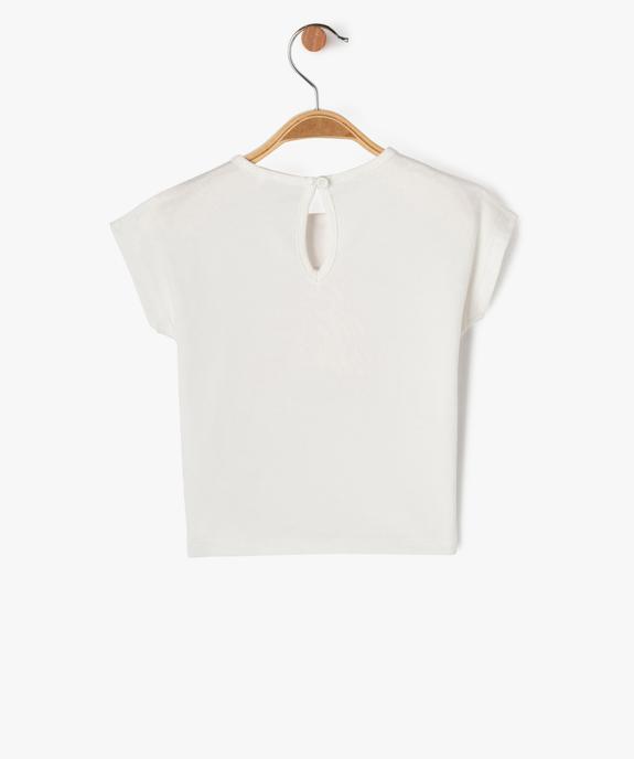Tee-shirt manches courtes coupe loose à motif bébé fille - LuluCastagnette vue3 - LULUCASTAGNETTE - GEMO