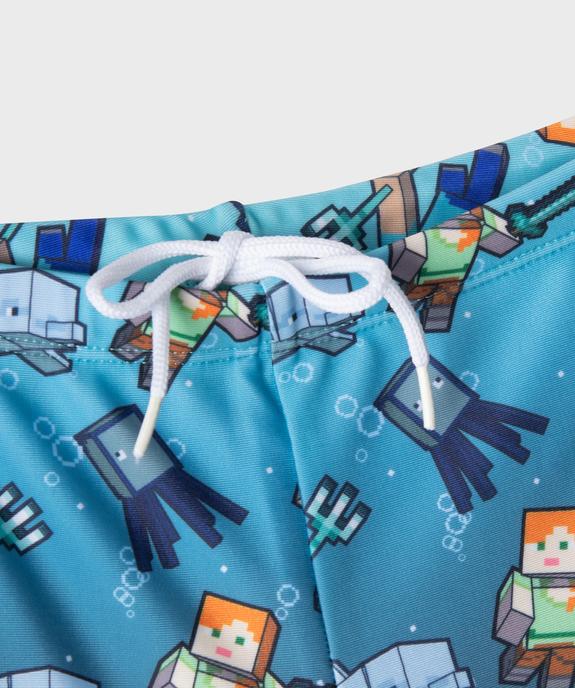 Shorty de bain imprimé garçon - Minecraft vue2 - MINECRAFT - GEMO