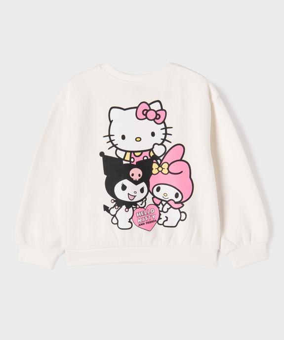 Sweat à motif poitrine et dos fille - Hello Kitty vue3 - HELLO KITTY - GEMO