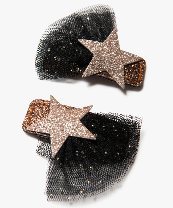 Pinces à cheveux fille avec tulle et étoiles pailletées (lot de 2) vue1 - GEMO (ACCESS) - GEMO