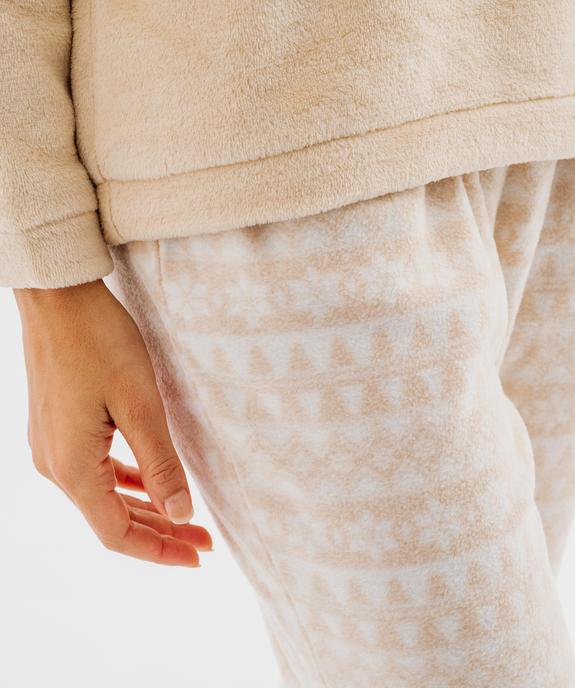 Pyjama polaire de Noël femme vue3 - GEMO(HOMWR FEM) - GEMO
