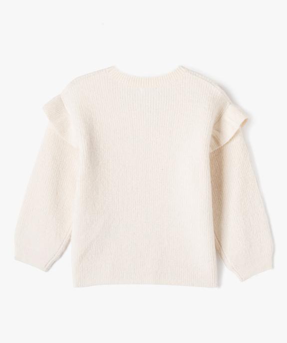 Pull avec volants sur les épaules fille vue4 - GEMO (ENFANT) - GEMO