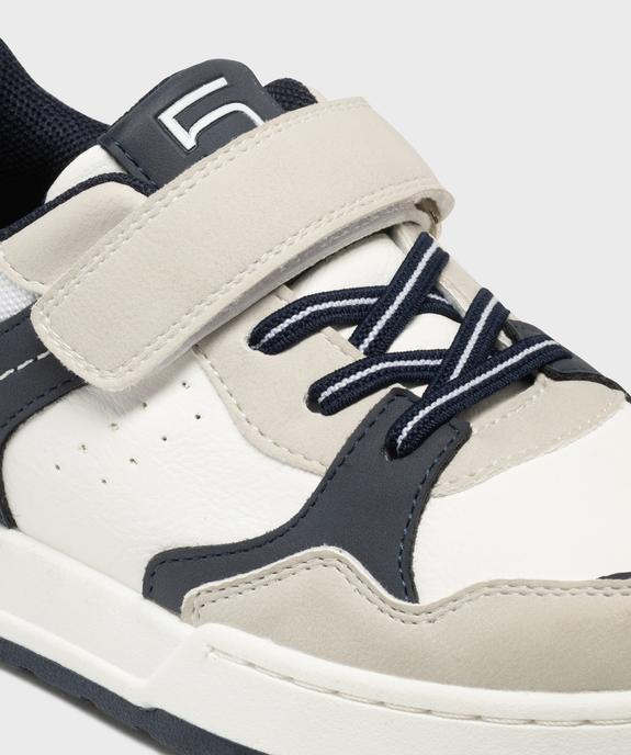 Baskets basses à scratch et lacets élastiques garçon - 5 Miles vue6 - 5 MILES - GEMO