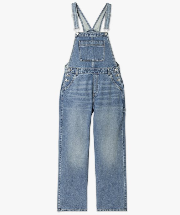 Salopette en jean large femme vue4 - GEMO 4G FEMME - GEMO