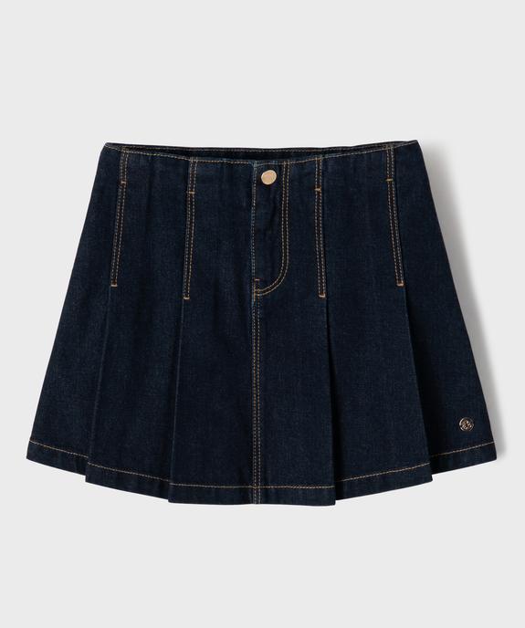 Jupe plissée en jean fille - LuluCastagnette vue6 - LULU CASTAGNETTE G4G D - GEMO