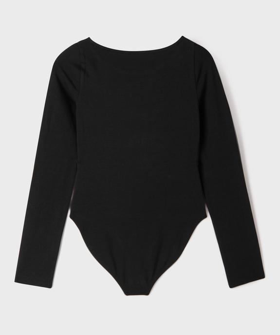 Body manches longues à col bateau fille vue4 - GEMO 4G FILLE - GEMO