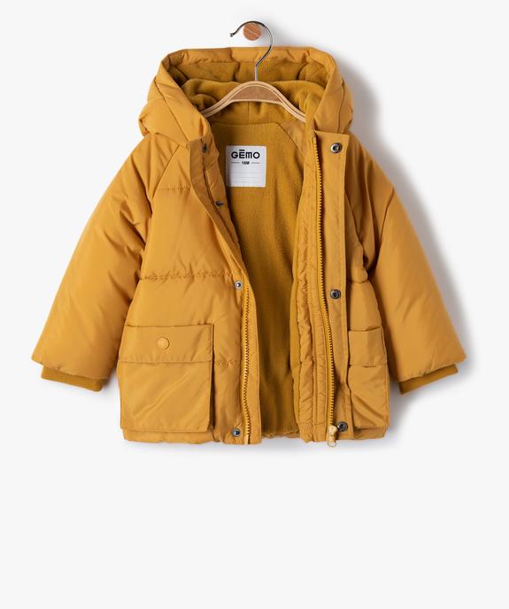 Blouson bébé garçon chaud à capuche et doublure polaire vue2 - GEMO 4G BEBE - GEMO