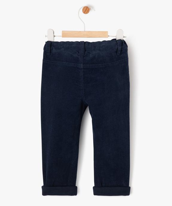 Pantalon en velours doublé jersey bébé garçon - GEMO(BEBE DEBT) Pantalon en velours doublé jersey bébé garçon vue4 - GEMO(BEBE DEBT) - GEMO