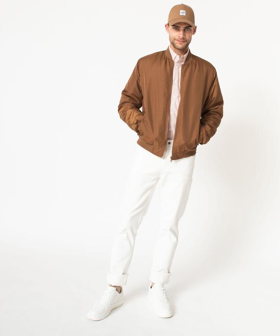 Chemise droite à manches courtes à petits motifs homme vue5 - GEMO (HOMME) - GEMO
