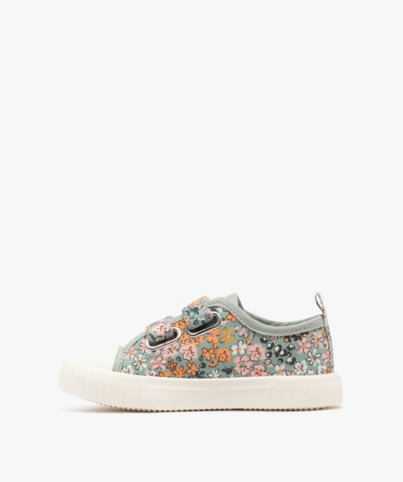 Baskets basses en toile fleurie à scratch fille vue4 - LOVELY WINGS GEMO FOR GOOD - GEMO