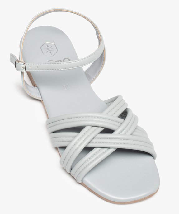 Sandales femme à talon plat et fines brides unies vue5 - GEMO (CASUAL) - GEMO
