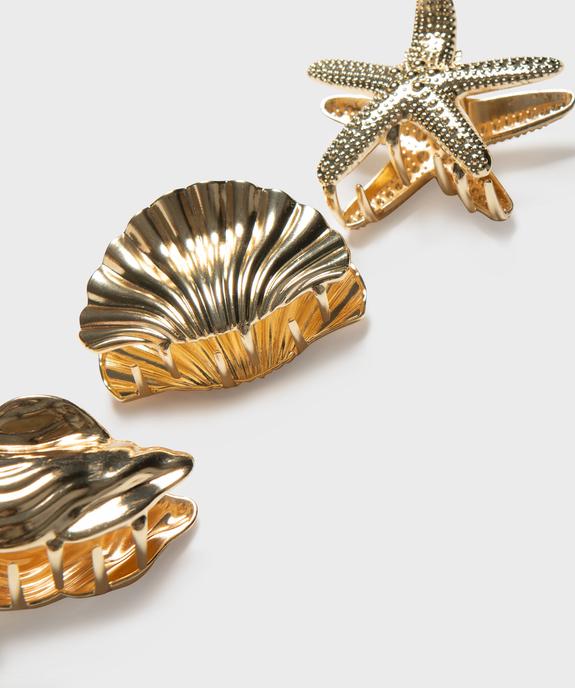 Pinces crabes pour les cheveux en forme de coquillages (lot de 3) vue2 - GEMO (ACCESS) - GEMO