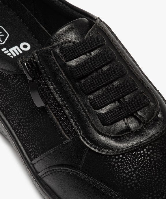 Derbies femme confort à talon compensé fermeture zippée vue6 - GEMO (CONFORT) - GEMO