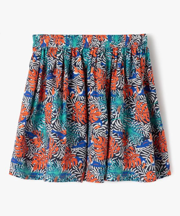 Jupe ample avec taille élastique imprimé exotique fille vue1 - GEMO 4G FILLE - GEMO