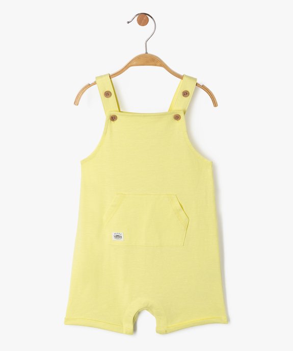 Salopette courte bébé garçon en jersey de coton vue1 - GEMO 4G BEBE - GEMO
