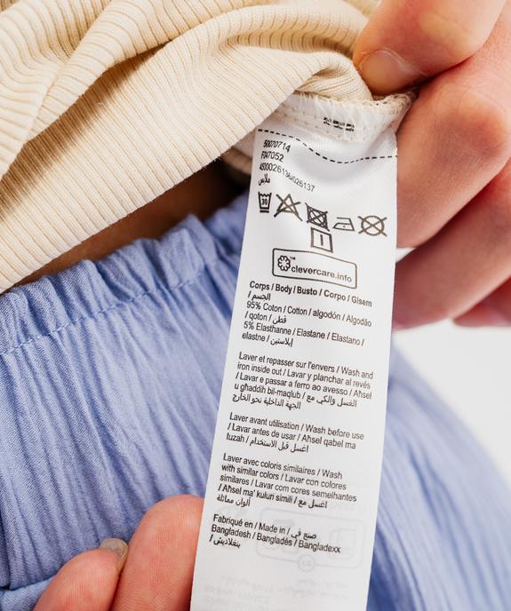 Débardeur en maille côtelée emmanchures américaines femme vue5 - GEMO 4G FEMME - GEMO