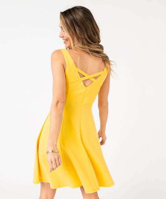 Robe avec col V et brides croisées dans le dos femme vue3 - GEMO(FEMME PAP) - GEMO