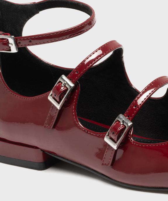 Ballerines vernies avec brides et zip au talon femme - Follow Me vue6 - FOLLOW ME - GEMO
