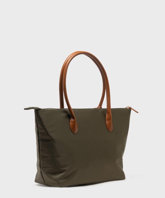 Sac à main zippé forme cabas à grandes anses femme  vue2 - GEMO (ACCESS) - GEMO
