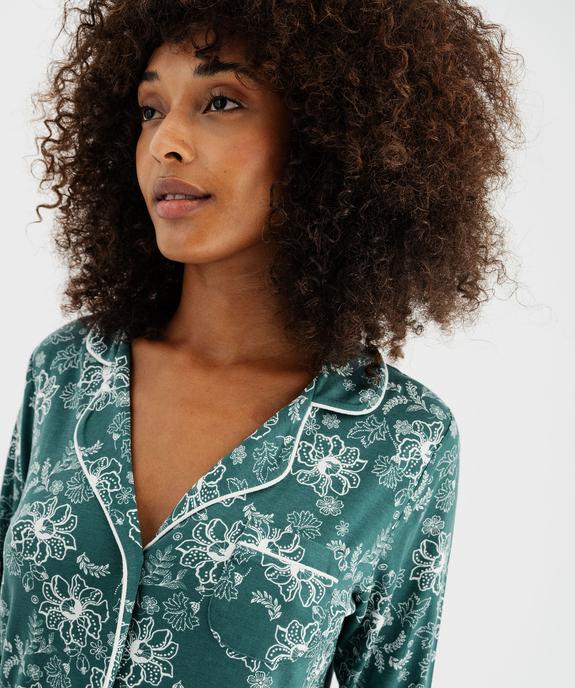 Pyjama deux pièces en viscose femme : chemise et pantalon vue3 - GEMO 4G FEMME - GEMO