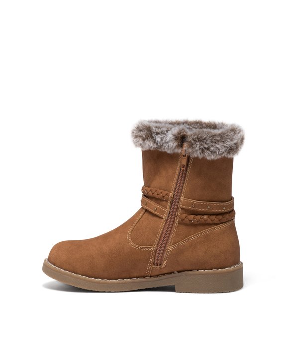 Boots fourrées à brides et zip pratique fille vue4 - GEMO (ENFANT) - GEMO