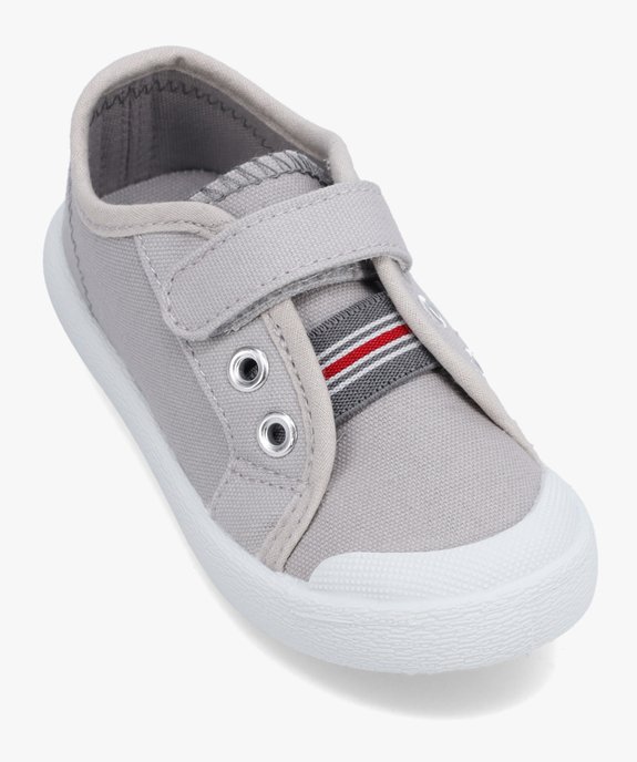 Baskets garçon en toile unie et bout renforcé vue5 - GEMO (ENFANT) - GEMO