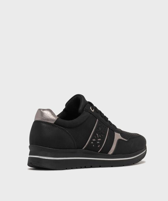 Baskets à lacets avec talon compensé femme - Valentina Baldano vue4 - VALENTINA BALDA - GEMO