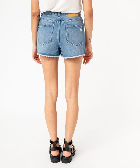 Short en jean aspect usé femme vue3 - GEMO 4G FEMME - GEMO