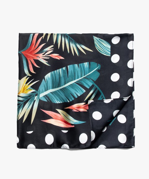 Foulard femme imprimé en matière satinée forme carrée vue1 - GEMO (ACCESS) - GEMO