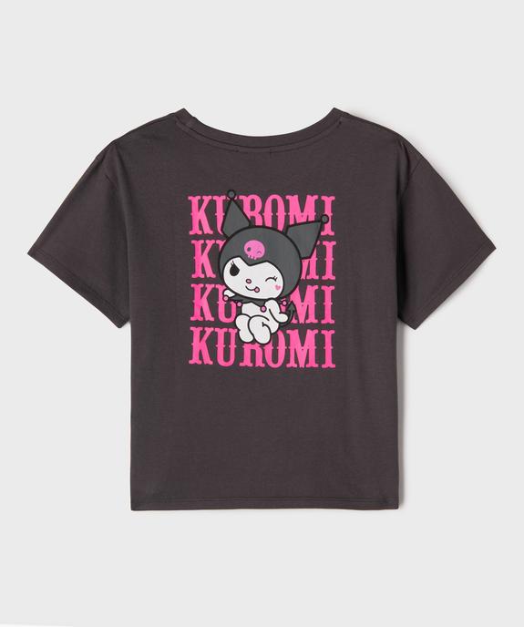 Tee-shirt manches courtes à motif diablotin fille - Kuromi vue3 - KUROMI - GEMO