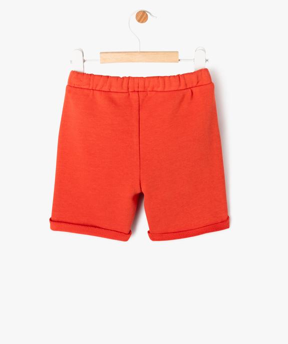 Bermuda en molleton bébé garçon vue3 - GEMO 4G BEBE - GEMO