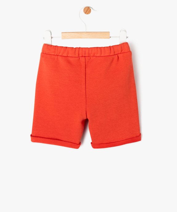 Bermuda en molleton bébé garçon vue3 - GEMO 4G BEBE - GEMO