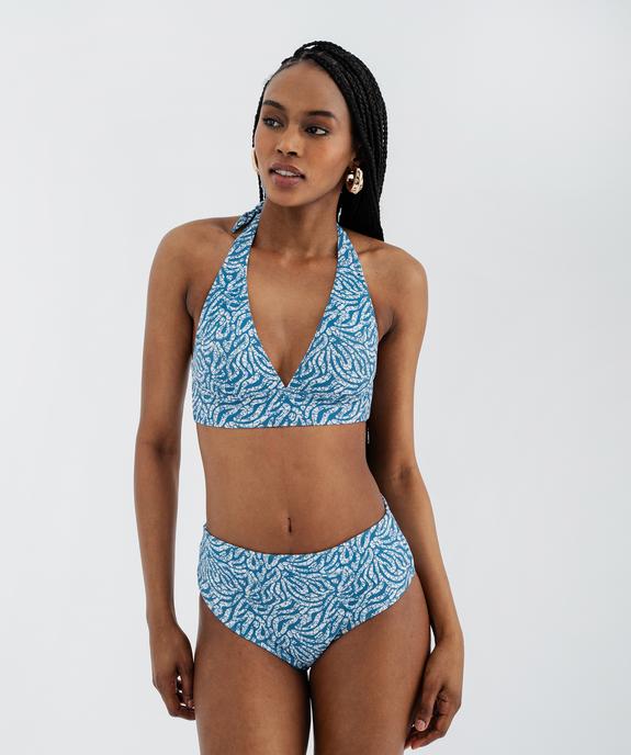 Haut de maillot de bain forme triangle avec mousses amovibles femme vue3 - GEMO (PLAGE) - GEMO