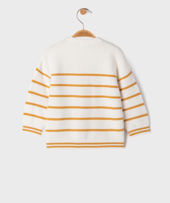 Pull rayé en fine maille bébé garçon - LuluCastagnette vue3 - LULUCASTAGNETTE - GEMO