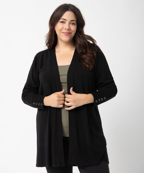 Gilet long porté ouvert femme grande taille vue1 - GEMO (G TAILLE) - GEMO