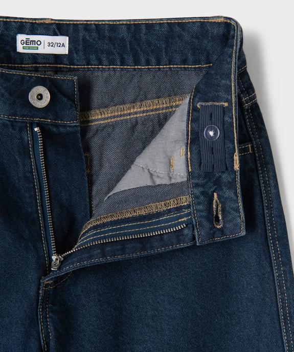 Jean wide leg en denim 100% coton fille vue2 - GEMO 4G FILLE - GEMO