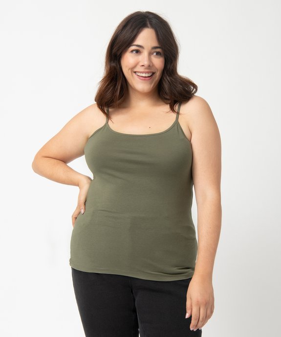 Débardeur femme grande taille uni à fines bretelles  vue1 - GEMO 4G GT - GEMO