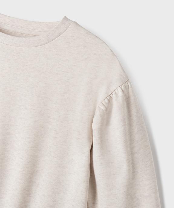 Sweat ample avec détails froncés fille vue2 - GEMO 4G FILLE - GEMO