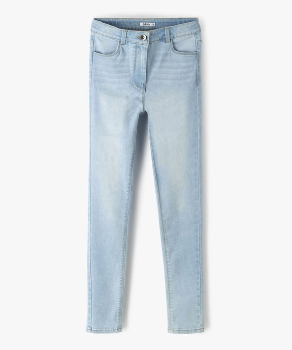 Jean fille coupe ultra skinny taille haute vue1 - GEMO 4G FILLE - GEMO