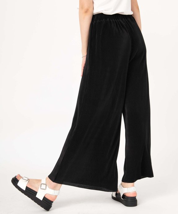 Pantalon large en maille plissée fluide femme vue3 - GEMO(FEMME PAP) - GEMO