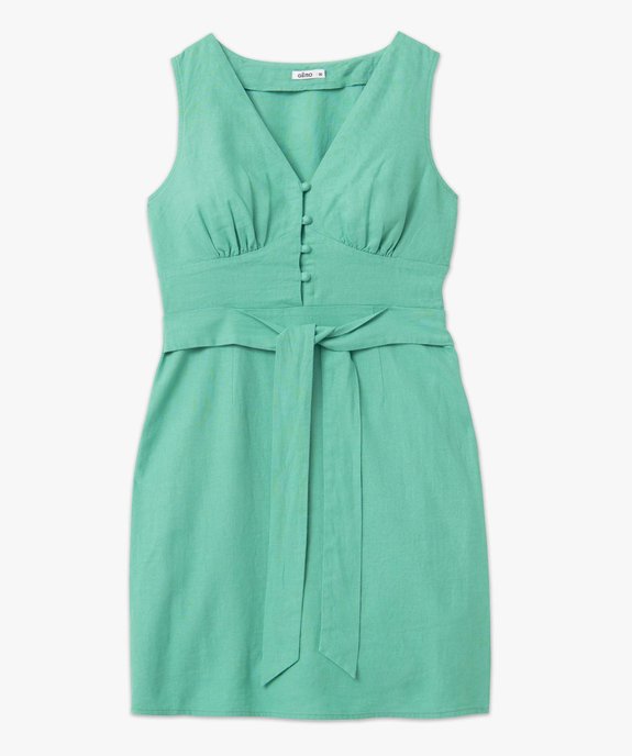 Robe femme sans manches nouée dans le dos vue4 - GEMO 4G FEMME - GEMO