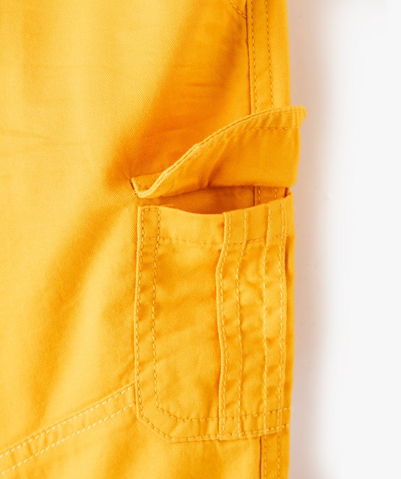 Pantalon coupe cargo doublé avec taille élastique bébé garçon  vue2 - GEMO(BEBE DEBT) - GEMO