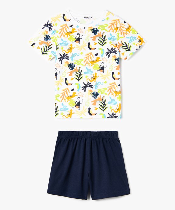 Pyjashort garçon avec motifs multicolores vue1 - GEMO (ENFANT) - GEMO